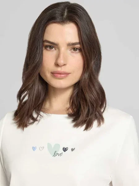 T-shirt o kroju relaxed fit z czystej bawełny Tom Tailor biała