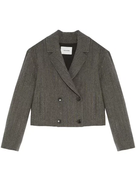 Kurtka Yves Salomon z klapą szara