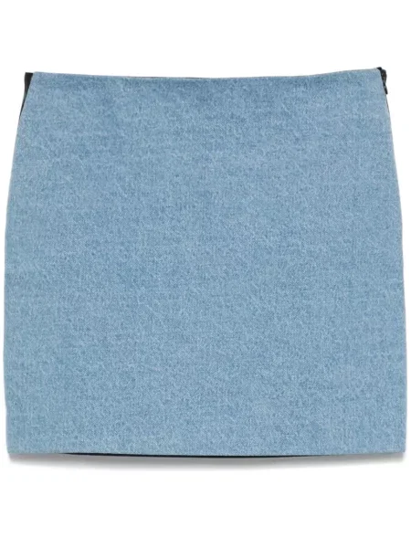 Fustă din denim Nanushka albastru