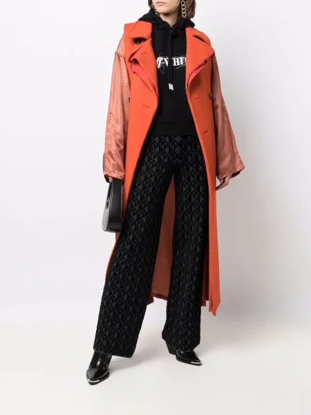 Raštuotas džemperis su gobtuvu Off-white balta