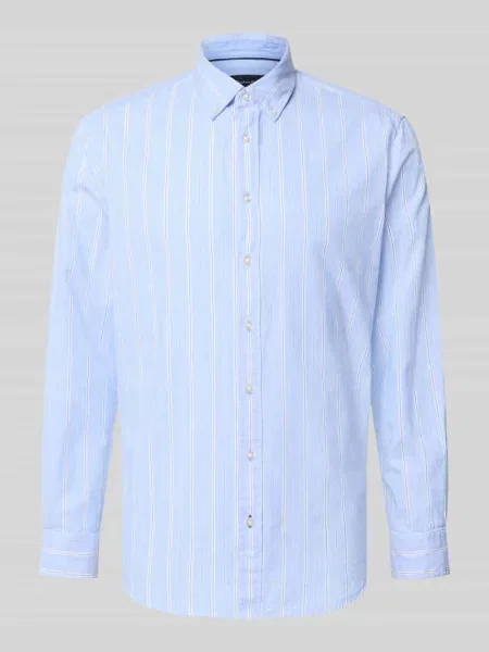 Koszula casualowa o kroju regular fit z kołnierzykiem typu button down Christian Berg Men błękitna
