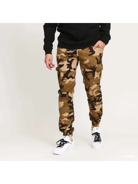 Spodnie Urban Classics Camo Cargo Jogging Pants Camo Beige czarne