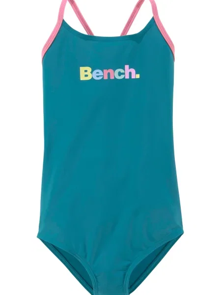 BENCH Costum de baie întreg lămâie / verde petrol / roz galben