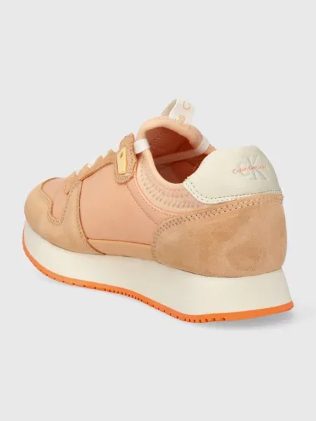 Calvin Klein Jeans sneakersy RUNNER SOCK LACEUP NY-LTH W pomarańczowe