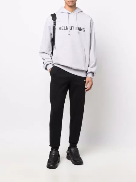 Raštuotos kūginis kelnės Helmut Lang juoda
