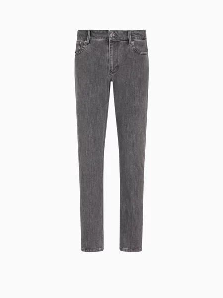 Прямі джинси Emporio Armani бавовна/поліестер сірий