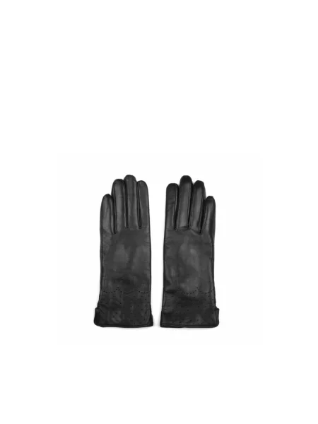 Кожаные перчатки Estro черные