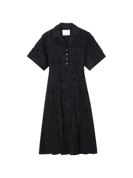 Gulerat rochie midi 3.1 Phillip Lim cu model floral negru