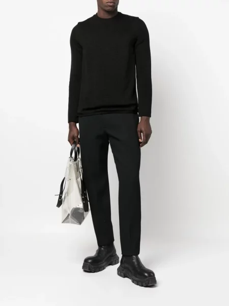 Sweter Black Comme Des Garçons z okrągłym dekoltem dwustronny czarny