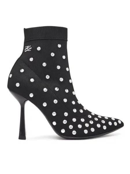 Škornji KARL LAGERFELD črna