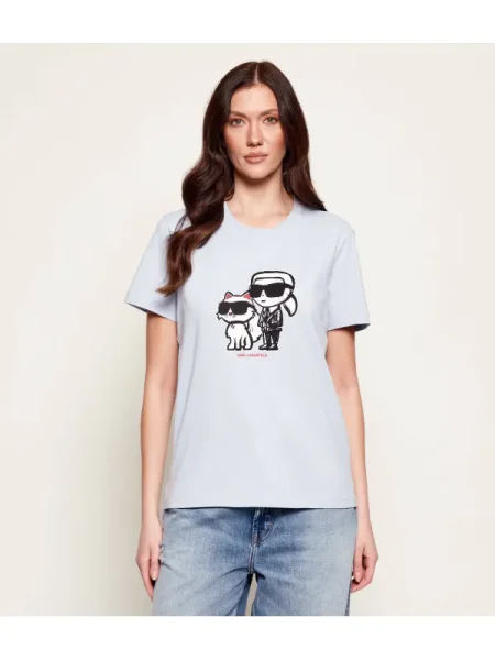 Karl Lagerfeld Tricou IKON SKETCH DUO albastru