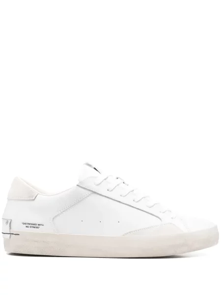 Sneakerși Crime London zdrențuiți alb