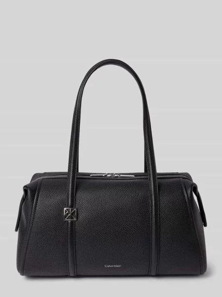 Torba Calvin Klein Emblem Hw Pebble Doctor Shoulder Black Universal czarna