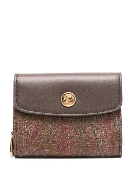 Portofel Etro cu imagine cu model paisley maro