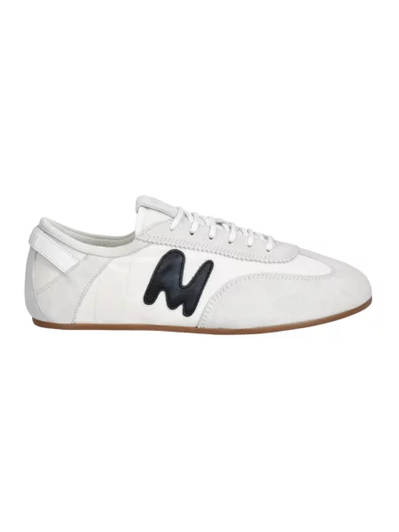 Lekkie sneakersy Msgm zamszowe retro białe