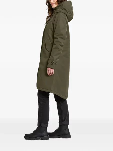 Geacă parka Didriksons cu glugă verde