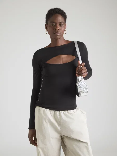 WEEKDAY Majica Ray Bolero LS' crna