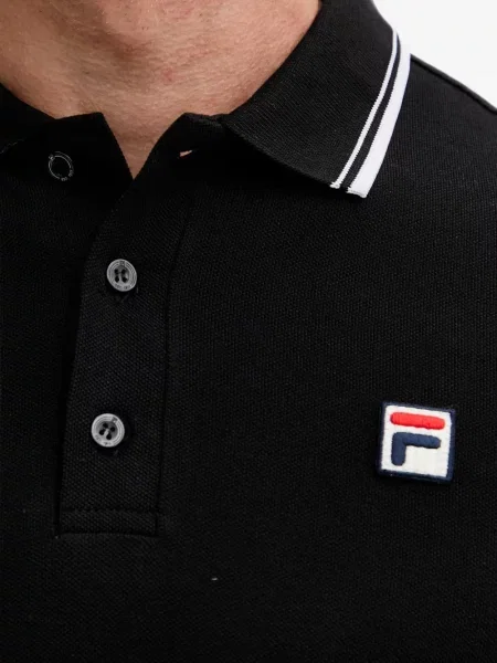Μακρύς polo Fila με αυτόγραφο μαύρο