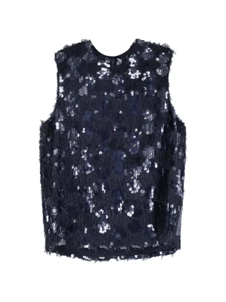 Top Semicouture cu paiete albastru