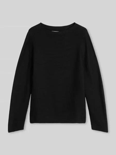 Sweter z czystej bawełny o kroju regular fit Marc O'polo czarny