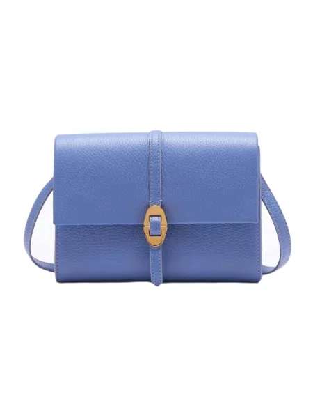 Mała mały torebka skórzana Coccinelle skórzana niebieska