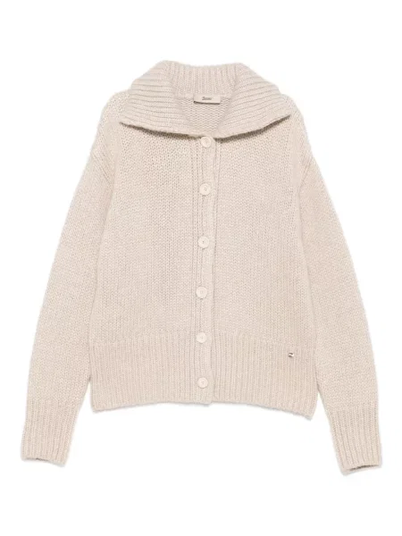 Kołnierzykowy kardigan Herno