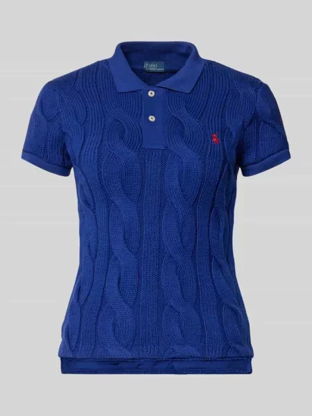 Koszulka polo z wyhaftowanym logo Polo Ralph Lauren niebieskie