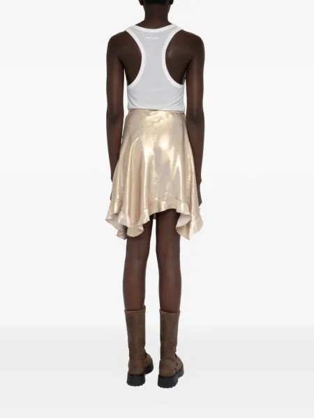 Fusta mini Zadig&voltaire din satin cu volane