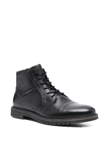Botine Bugatti cu șireturi din dantelă negru