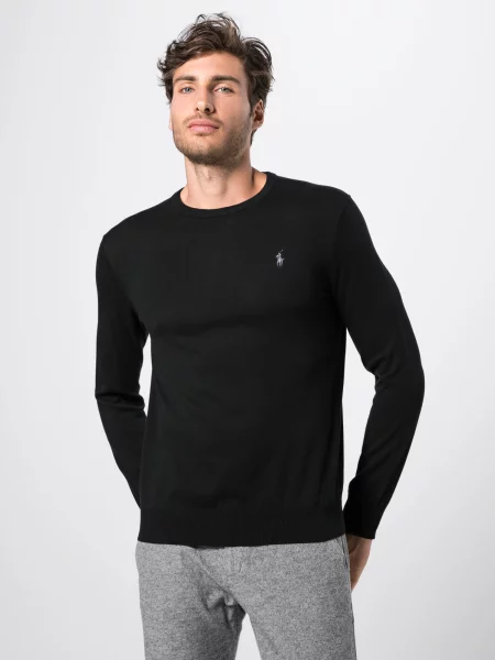 Polo Polo Ralph Lauren cu broderie negru