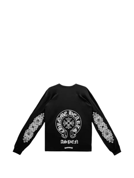 Tricou Chrome Hearts cu model floral cu imagine negru