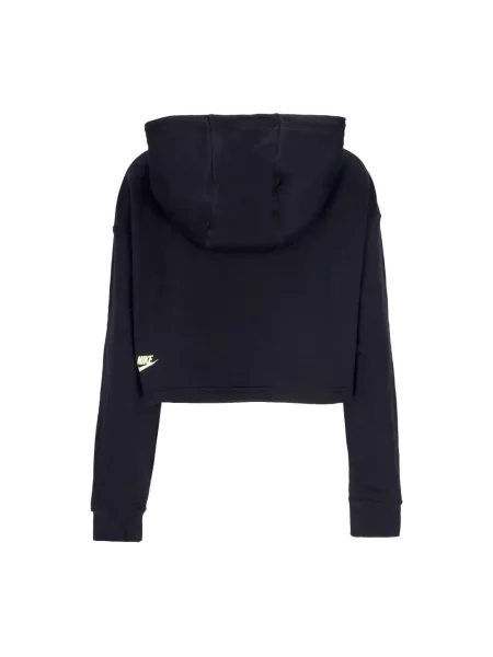Bluza z kapturem Nike polarowa o skróconej długości czarna