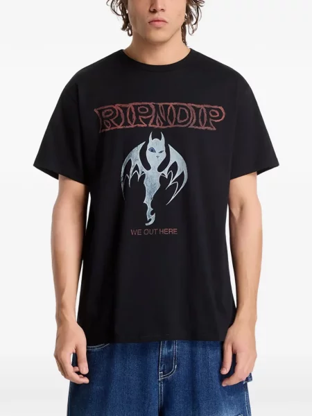 Тениска Ripndip с принт черно