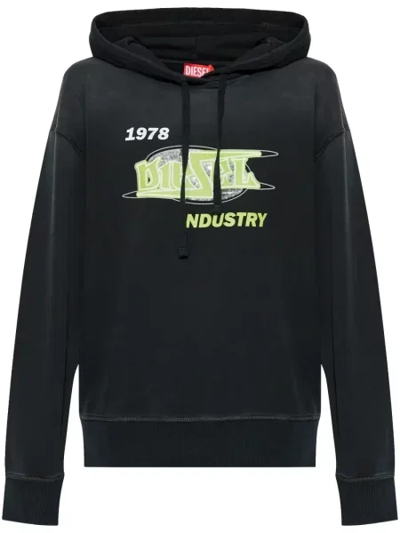 Hanorac cu glugă Diesel cu glugă negru