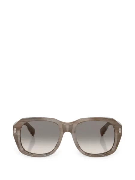Ochelari de soare Brunello Cucinelli cu imprimeu geometric maro