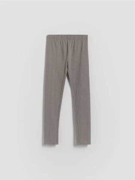 Reserved Wzorzyste legginsy ciemnoszary