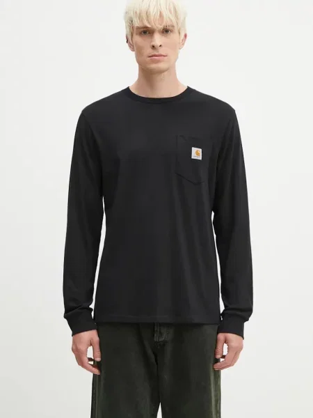 Однотонный лонгслив Carhartt Wip черный
