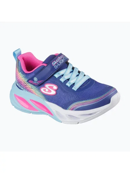 Încălțăminte pentru copii SKECHERS Cosmic Glow Rainbow Beam blue albastru