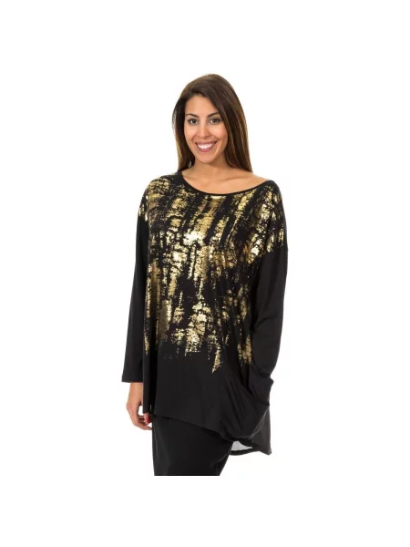 Majica dugih rukava Met crna