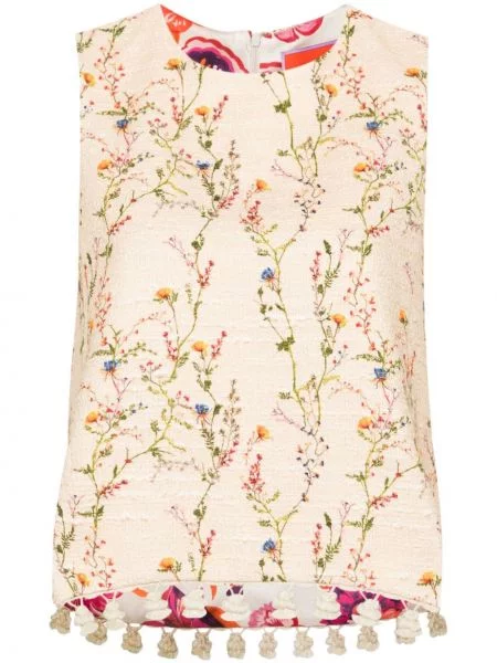 Top La Doublej cu model floral