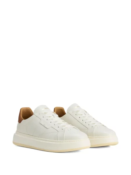 Sneakerși Woolrich din piele alb
