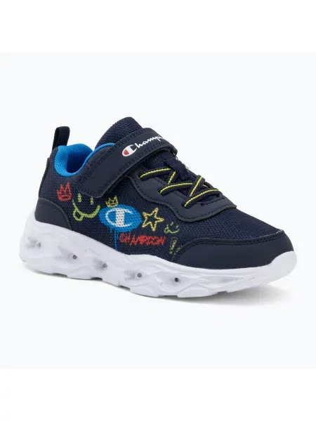Детски обувки Champion Funfair Print B PS Low Cut new navy/bright atomic teal синьо