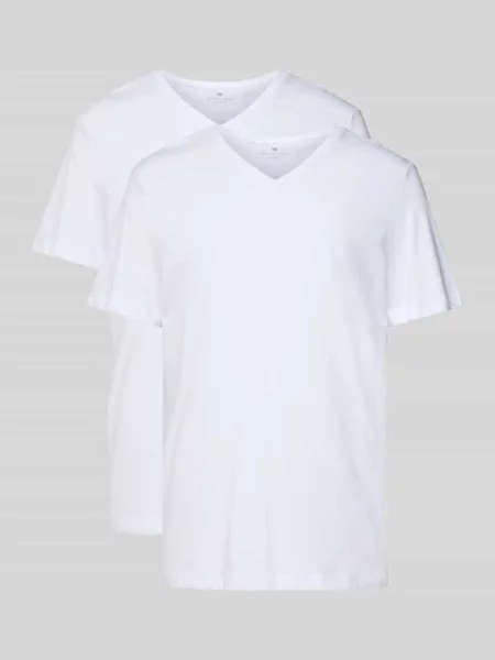T-shirt z czystej bawełny w Christian Berg Men biała