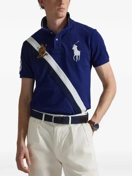 Șapcă Polo Ralph Lauren cu broderie din țesătură twill în carouri albastru