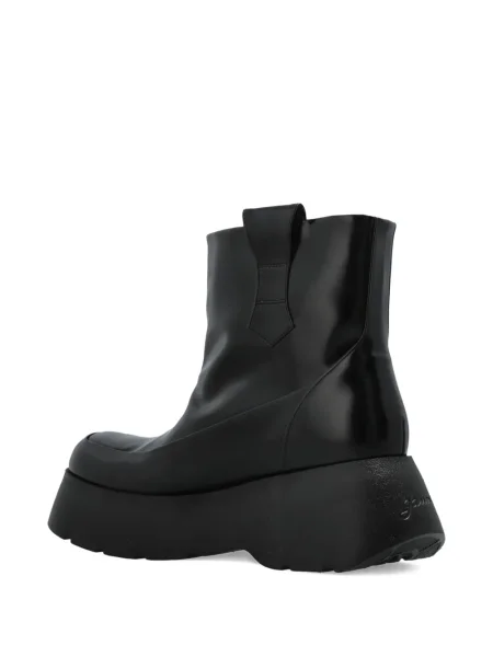 Botine Ganni cu platformă cu cataramă negru