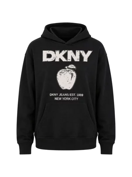 Hanorac cu glugă Dkny cu imagine negru