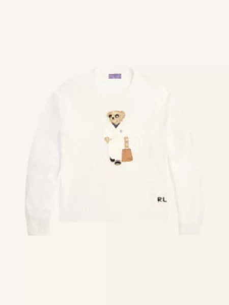 Ralph Lauren Purple Label Svetr krémová / hnědá černá