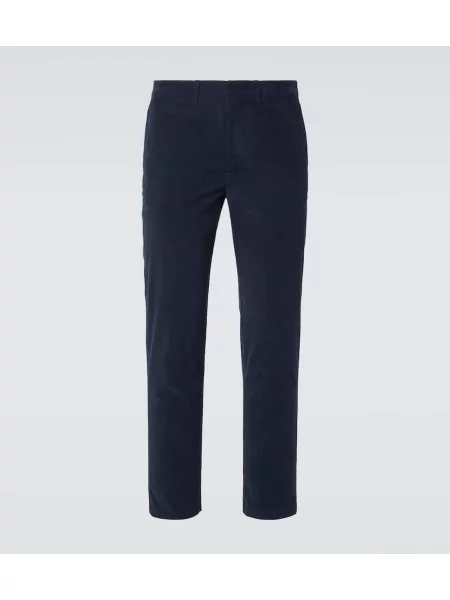 Pantaloni Gabriela Hearst de catifea cord albastru