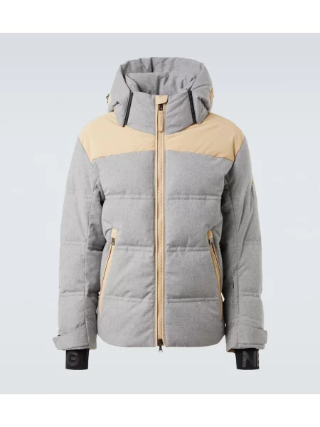 Smučarska jakna Bogner s kapuco siva