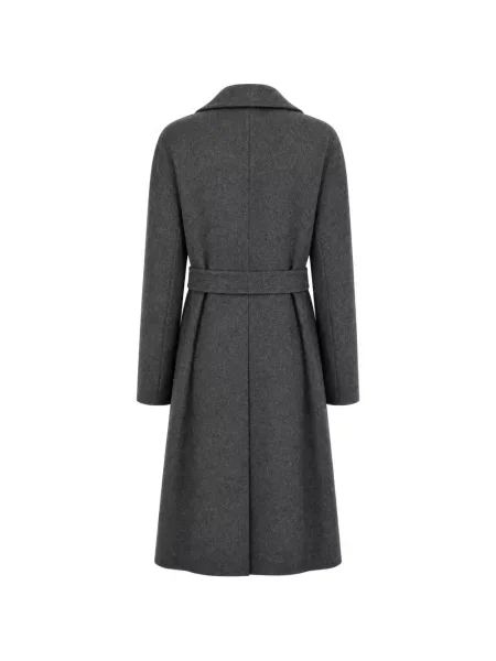 Вълнено двуредно палто Weekend Max Mara сиво